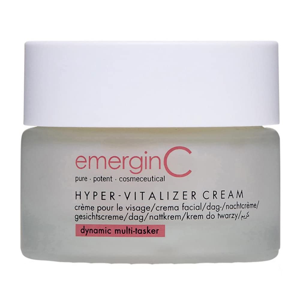 emerginC Hyper-Vitalizer Cream - Antioxidant Facial Moisturizer - Alpha-Lipoic Acid, Hyaluronic Acid + Rose Extract for Glowing Skin + Reducing Look of Fine Lines + Wrinkles - Face Care Cream (1.7 oz)