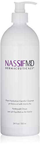 NassifMD Pure Hydration Facial Cleanser, Matcha Cleanser, Hydrating Face Cleanser with Vitamin C, Matcha Hemp Hydrating Cleanser (24oz)