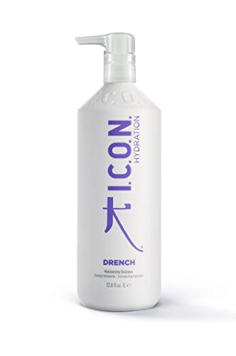 K I.C.O.N. I.C.O.N. Drench Moisturizing Shampoo, Salon-Quality Hair Care, 33.8-Ounce Bottle