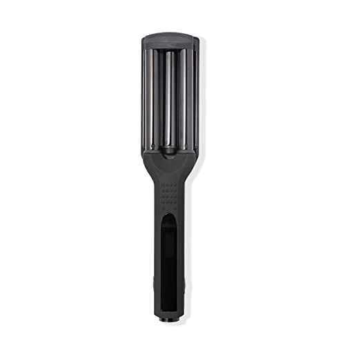 L'ANGE HAIR Le Waver 3-Barrel Titanium Hair Waving Iron | Dual Voltage Hair Crimper with LCD Display | Best Hair Waver Curling Iron for All Hair Types | Adjustable Temp Wavy Hair Curler