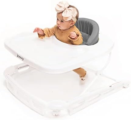 Joovy Spoon Baby Walker & Activity Center Featuring Three Adjustable Heights, Tough Luggage Grade Seat Material, and 30 lb Weight Capacity - JPMA Safety Certified (Charcoal)