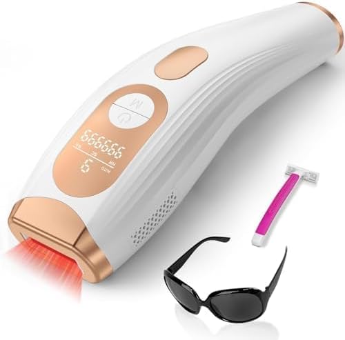 Laser Hair Removal, IPL Laser Hair Removal for Women and Men Permanent, 999999 Flashes, At-Home Hair Removal Device for Facial Legs Arms Whole Body Use