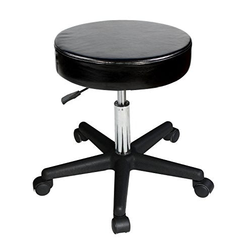 Master Massage Beauty Rolling Swivel Hydraulic Stool, Black Luster