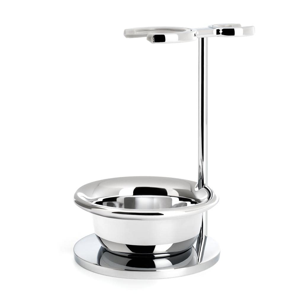 MÜHLE VIVO & RYTMO Series Stand for Razors & Shaving Brushes with Bowl | Shave Accessory | Robust Stainless Steel