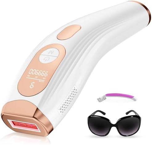 Laser IPL Hair Removal, IPL Hair Removal for Women and Men Permanent, 999999 Flashes, 3-in-1 At-Home Hair Removal Device for Facial Legs Arms Use