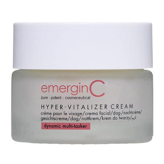 emerginC Hyper-Vitalizer Cream - Antioxidant Facial Moisturizer - Alpha-Lipoic Acid, Hyaluronic Acid + Rose Extract for Glowing Skin + Reducing Look of Fine Lines + Wrinkles - Face Care Cream (1.7 oz)