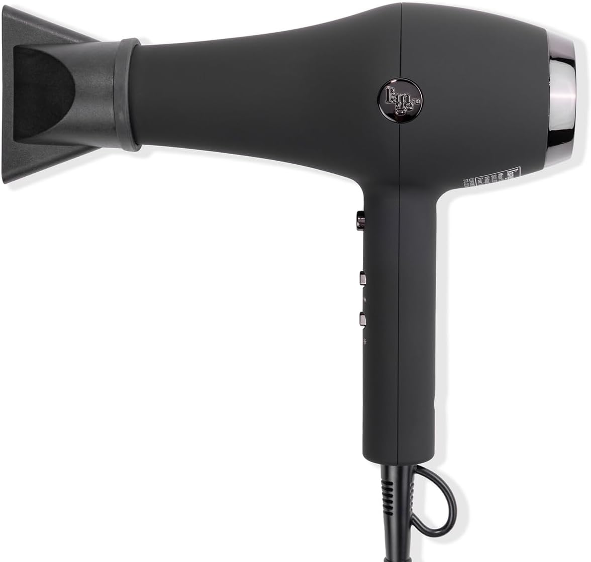 L'ANGE HAIR Soleil Professional Hair Dryer | 3 Heat Settings & 2 Airflow Settings | Cool Shot Locks-in Style | Professional Length Cord | Best Lightweight Hair for Smooth Blowouts (Black)