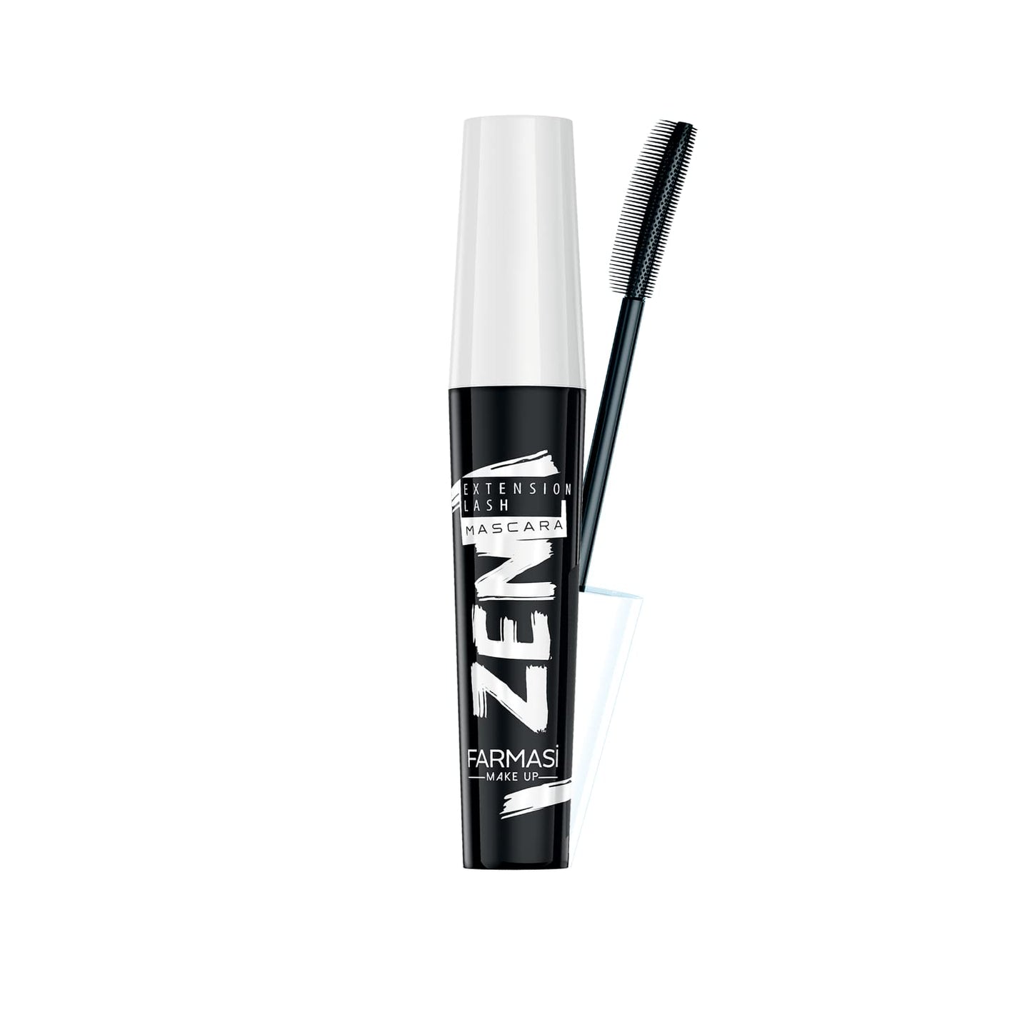 FARMASi Zen Extension Lash Mascara, Intense Length, No Flaking, No Smudging, No Clumping, Volumizes &amp; Separates Lashes, Fuller Longer and Thicker Lashes, Blackest Black, 0.27 fl. Oz / 8 ml