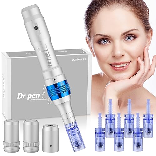 Dr.pen Ultima A6 Professional Microneedling Derma auto Pen Ultima A6, Derma auto Pen Kit for Skin Care - 6 pack Cartridges-(6x36Pin)..0.25mm