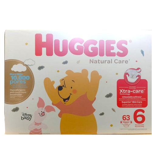 Huggies Natural Care Stage 6 Diapers, Xtra Care Technology 63's