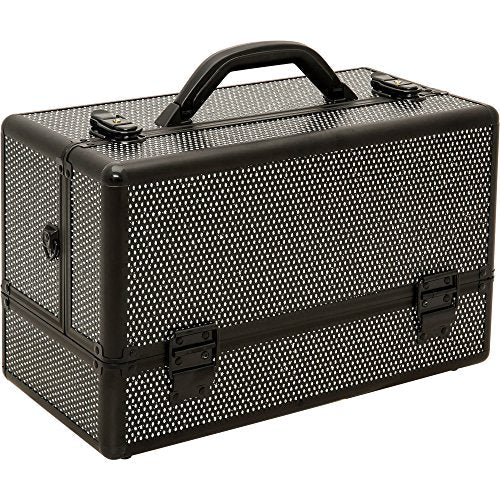 Hiker Prime Corti Makeup Case Professional Nail Travel Organizer Box, Black Krystal, 7 Pound