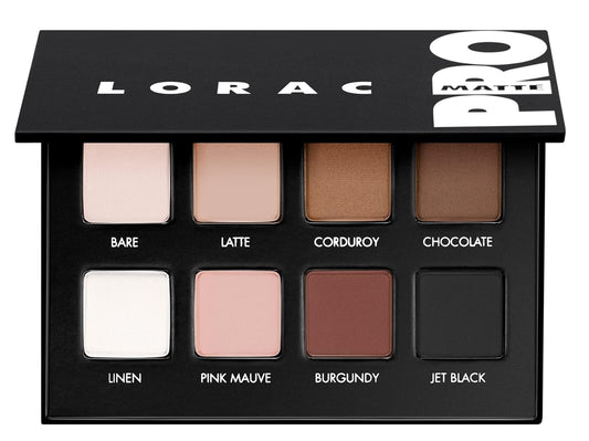 LORAC PRO Matte &amp; Shimmer Eyeshadow Palette, Metallic High Pigmented, Mirror Compact
