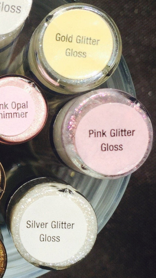 LipSense Lot of 4 Glosses - Diamond Kiss, Gold, Pink and Silver Glitter Gloss