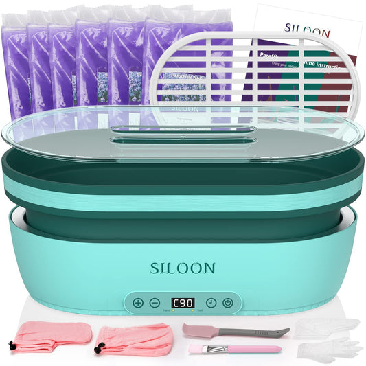 Paraffin Wax Machine for Hand and Feet- Paraffin Wax Warmer 4500ml Detachable Pot Auto-time and Keep Warm Paraffin Hand Wax Machine for Arthritis (blue)