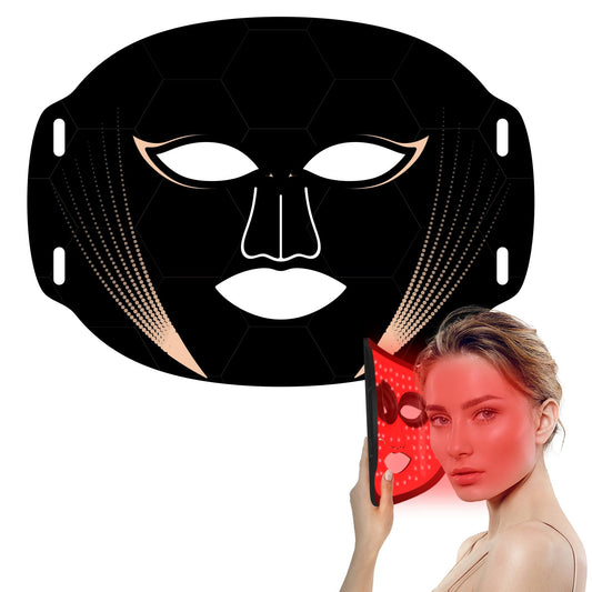 LED Face Mask Light Therapy 7 Color Infrared Blue Red Light Therapy Skin Care Facial Treatment Mask for Acne Reduction Skincare Tool