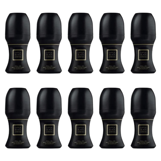 Little Black Dress Roll On Deodorant 50 ml, For Women, Day or night… Always in style! Oriental and floral scent Notes of honeysuckle, jasmine and sandalwood (Pack Of 10)