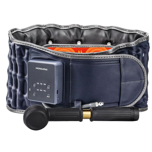 HONGJING Inflatable Decompression Back Belt with Heating & Vibration for Instant Back Pain Relief - Spinal Back Massager Belt with Rechargeable Battery, One Size Fits 29-49