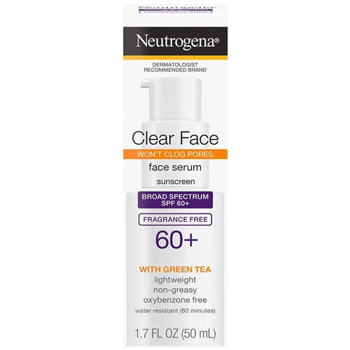 Neutrogena Clear Face Serum Sunscreen with Green Tea SPF 60+ 50ml