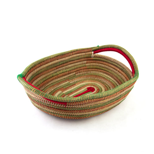 Pine Needle Basket, Christmas Oval