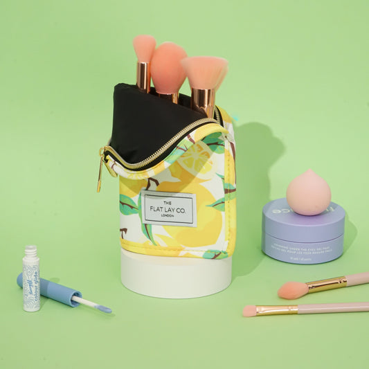 Lemons Standing Brush Case and Pot