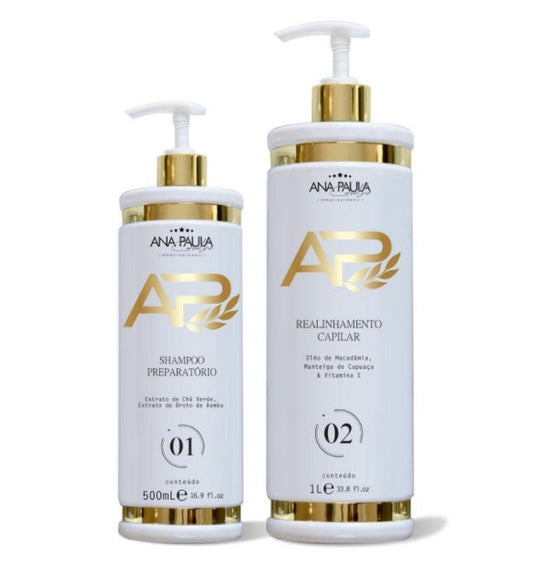 Liso Lambido Hair Straightener Realignment Kit 2 Itens - Ana Paula Carvalho