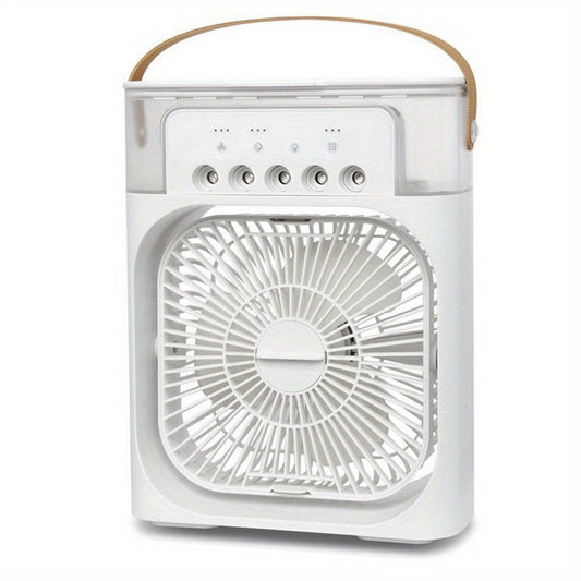 Portable USB Rechargeable Air Conditioner Fan - Silent, Mini, and Perfect for Home, Camping, and More!