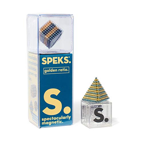 Speks Magnetic Balls Stripes Golden Ratio Set of 512 (2.5mm) Magnets, Fun Stress Relief Desk Toy for Adults, Mashable Smashable Buildable