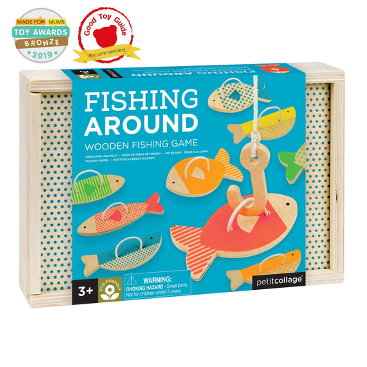 Petit Collage Fishing Around | Wooden Fishing Game
