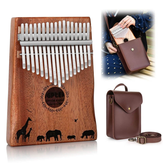 Kalimba 17 Keys Thumb Piano with Tuning Hammer and Bag