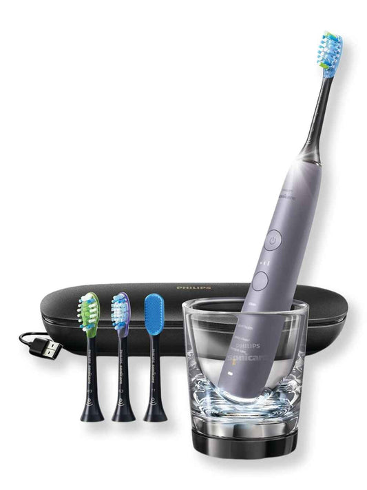 Philips Sonicare DiamondClean Smart Electric Rechargeable Toothbrush for Complete Oral Care with Charging Travel Case 5 Modes Series 9500 Gray